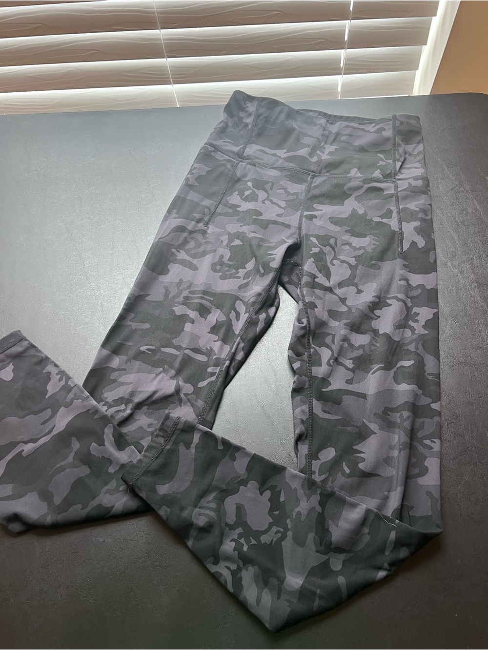 Ladies Camo Leggings - Black/Grey